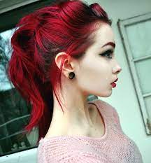 Fire Engine Red Magenta Hair Hair Styles Beautiful Hair