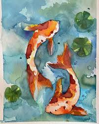 prashanthi n on instagram koi fish art 14 30 medium watercolours paper anupam 300gsm watercolour paper paints crayo koi art fish art koi painting
