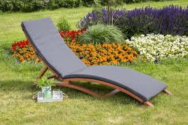 Cuba Liege Holz Natur Kissen Anthrazit Gartenliege Outdoor Dekorationen Barhocker