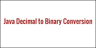 Convert decimal to binary example in java. How To Convert Decimal To Binary In Java Java95