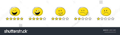 Collection Of Star Rating Icons Funny Stickamn With Different Facial Expressions Vector Rating Icons Collection Star