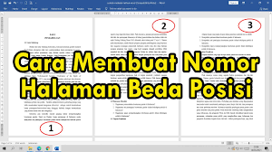 Lembar kerja ini melatih fokus, konsentrasi, dan kejelian ananda. Cara Membuat Nomor Halaman Dengan Posisi Berbeda Dalam Satu Lembar Kerja Di Word Youtube