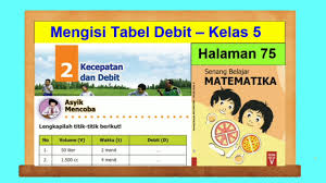 Kunci jawaban matematika kelas 7 semester 2 halaman 28. Asyik Mencoba Hal 75 Senang Belajar Matematika Kelas 5 Mengisi Tabel Debit Bab 2 Youtube