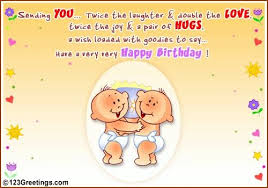 Happy Birthday Wishes For Twins Boys Happy Birthday To Twins Birthday Wishes Funny Very Happy Birthday Cute Happy Birthday