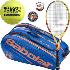 Ultimately, this racquet remains an please note, if you choose a string option that requires us to string the racquet for you, we will add the brand's stencil for free. Babolat Roland Garros Pure Aero Advanced Player Tennis Racquet Pack Buy Online In Honduras At Honduras Desertcart Com Productid 142171312