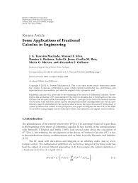 37 full pdf related to this paper. Pdf Some Applications Of Fractional Calculus In Engineering