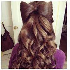 bow half up half down hairstyle on brunette pinterest elisa gyn long hair styles hair styles bow hairstyle