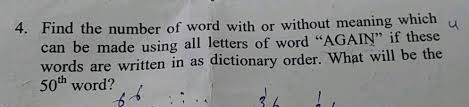 Here we have brought about only the words which are beginning with the respective letter. What Will Be The Corresponding Rank Of Word Rachit
