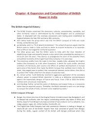 Chapter -4 Rise of East India Company - Chapter -4: Expansion and  Consolidation of British Power in - Studocu