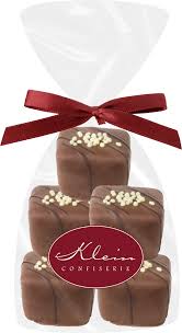 Wagner Praline Nougatwürfel vegan 5stk/70g Klarsichttüte mit Clipschleife