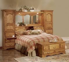 Cedar Lined Red Oak Wood Mirrored Bed Headboard Storage Towers Piers Wall Unit Bed Headboard Storage Bookcase Headboard Headboard Storage