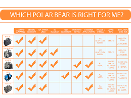 cooler comparison chart polar bear coolers