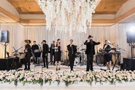 Search by live wedding band name. Sophisticated Soiree With Luxurious Floral Decor In California Blush Wedding Reception Live Band Wedding Wedding Inside Wedding Reception Bands