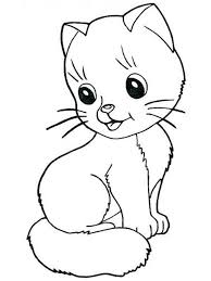 Cute cartoon baby cloud, star, kitten and spotted deer outline for coloring on a white. Black And White Kitten Coloring Pages The Kitten Is A New Born Little Cat This Term Is Used For Cats U Desenhos De Gatos Riscos Para Pintura Pintura De Natal