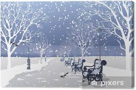 I look at things differently throu… Snow Falling In A City Park Canvas Print Pixers We Live To Change