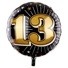 Balloons are so much fun, in any color and for just about any occasion. Buy 31 Inch 13th Birthday Helium Balloon Gold For Gbp 4 99 Card Factory Uk