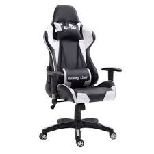 Chaise De Bureau Gaming Fauteuil Ergonomique Avec Coussins Siege Style Racing Racer Gamer Chair Revetement Synthetique Noir Blanc Vente De Idimex Conforama Les chaises de bureaux confortable diiiz sont disponibles avec roulette ou d'autres chaises de bureau ergonomique vintage sont avec ou sans accoudoirs. chaise de bureau gaming fauteuil ergonomique avec coussins siege style racing racer gamer chair revetement synthetique noir blanc idimex e22059791