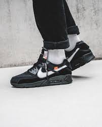 Nike X Off White Air Max 90 Desert Ore And Black Nike Air Max Sneakers Nike Air Max Air Max 90 Black