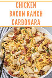 Chicken Bacon Ranch Carbonara From The Incredible One Pot Cooking Cookbook Recipe Chicken Bacon Ranch Pasta Dishes Chicken Bacon