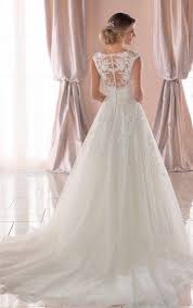Vintage A Line Wedding Dress With Soft Train Stella York Wedding Dresses Stella York Wedding Dress Wedding Dresses Lace A Line Wedding Dress