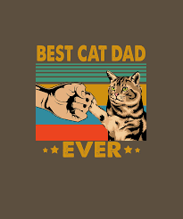 Best Cat Dad Ever Tshirt Funny Cat Daddy Father Day Gift Tshirt2 Digital Art By Felix