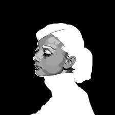 Audrey Hepburn Elegant Negative Space Art Print