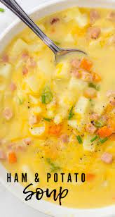 Cheesy Ham And Potato Soup Simply Made Recipes Recipe Ham Soup Recipes Leftover Ham Recipes Ham And Potato Soup
