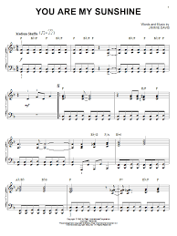 The melody is played in the right hand, and the chords in the left. Jimmie Davis You Are My Sunshine Arr Brent Edstrom Sheet Music Pdf Notes Chords Film Tv Score Piano Solo Download Printable Sku 70353