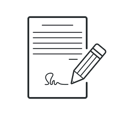 sign, contract, paper, edit, write, signature, document icon | Office - Web  icon sets | Icon Ninja