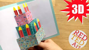Choose a card you like, then simply add a custom message, upload photos or any other way the card can be customized. Easy Pop Up Birthday Card Diy Red Ted Art Make Crafting With Kids Easy Fun