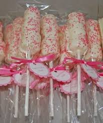 Cute Birthday Party Idea Pink Marshmallows Marshmallow Pops Birthday Parties