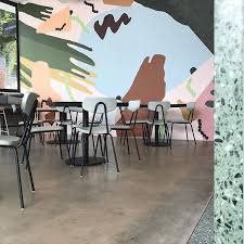 Revisiting My Mural For Ccbabcoq Restaurant In Cronulla Fitout By Tommarkhenry For The Post Completion Photoshoot By Mural Restaurant Wall Painting