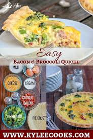 This Broccoli Quiche Recipe With Bacon Is Deliciously Easy Totally Cheesy And Filling Made In About Quiche Recipes Broccoli Quiche Broccoli Quiche Recipes
