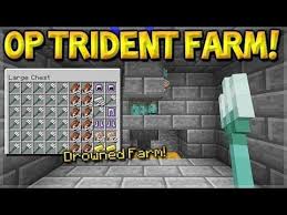 Minecraft How To Build The Most Op Drowned Trident Farm Nautilus Shell Gold Pe Xbox Switch Pc Minecraft Farm Minecraft Survival Minecraft Designs