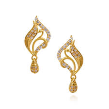 Oriana Beautiful Fancy Peacock Earring With Hanging Drops Grt Jewellers Gold Earrings Designs Gold Jewels Design Gold Jewelry Fashion