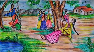Raja festival or raja parba (oriya: 29 Pahili Raja Swing Festival Painting Village Girls Swinging Odisha Festival Youtube
