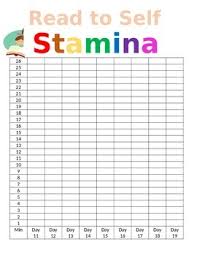 Read To Self Stamina Chart Worksheets Teaching Resources Tpt