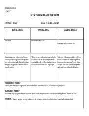 Data Triangulation Chart Docx Spce609sec811 Data