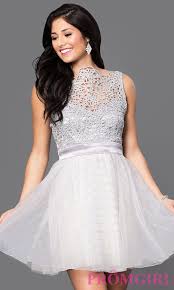 Beaded Bodice Short Silver Homecoming Dress Short Gown Dress Formal Dresses Short Junior Party Dresses