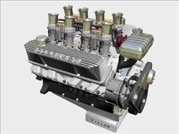 Ford 427 Weber V8 Engine 3d Model Flatpyramid V8 Engine Engineering 3d Model