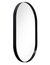 Amazon Com Andy Star Black Bathroom Mirror 20x33x1 Oval Rectangle Rimmed Wall Mirror With Stainless Steel Metal Black Metal Frame Black Mirror Oval Mirror