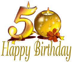 Here is a huge collection of the best birthday celebration wishes, cakes, candles and fireworks that you can send and share with your friends. 50th Happy 50th Birthday Candle Text By Cesca57 Gg Happy 50th Birthday Happy 50th Birthday Wishes Birthday Wishes Gif