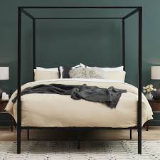 Once, canopy beds were preferred by the upper course that might afford this luxurious piece of furniture. Studio Home Black Cytus Canopy Bed Frame Reviews Temple Webster
