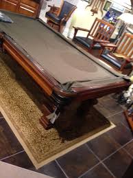 Pool Table With Olive Felt