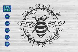Download Bee Svg File Bumblebee Svg Bee With Flower Frame 326291 Cut Files Design Bundles