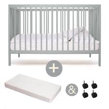 Mokee Mini 120 X 60 Cm Baby Cot Bed Aloe Vera Mattress Caster Wheels Stone Blue Amazon Co Uk Baby Baby Cot Bedding Baby Cot Cot Bedding