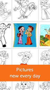 Printable coloring pages for kids of all ages. Chhota Bheem And Chutki Coloring Pages Latest Version For Android Download Apk