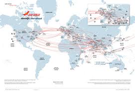 Air India S International Network World Map Air India