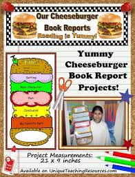Cheeseburger Book Report Project Templates Printable Worksheets And Rubric Book Report Projects Book Report Book Report Rubric