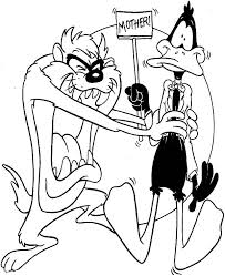 This collection includes mandalas, florals, and more. Taz Is Angry To Daffy Duck Coloring Pages Netart